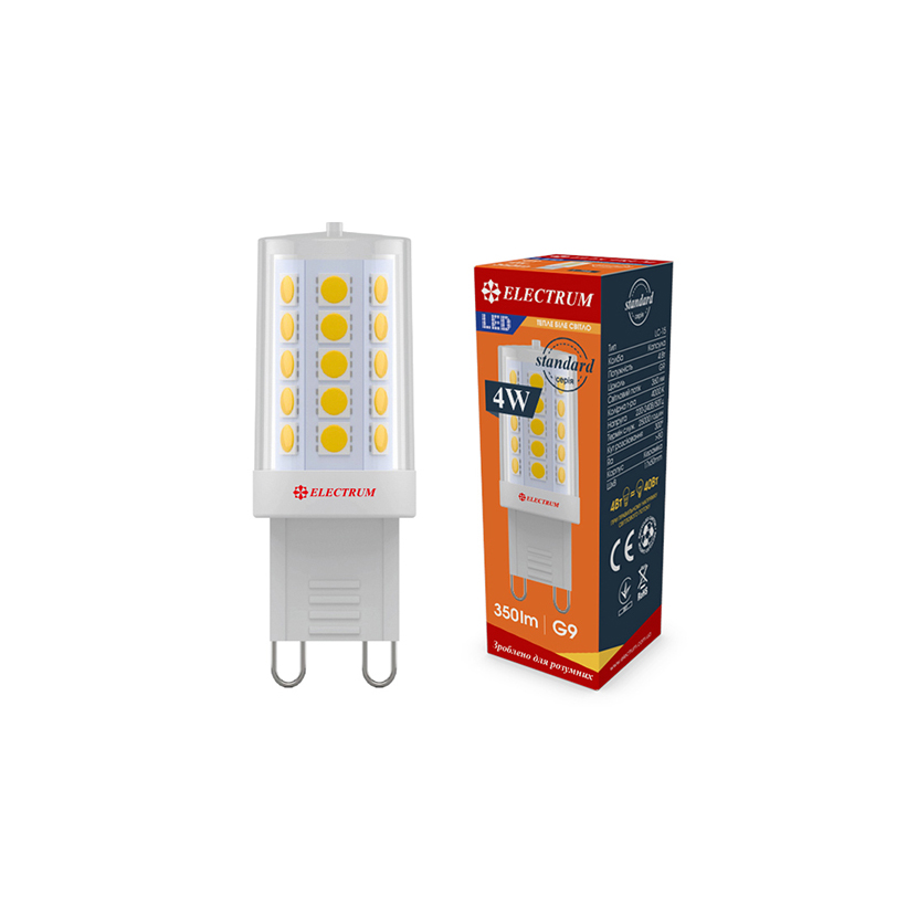 Лампа світлодіодна капсула ELECTRUM 4W Cer LC-15 G9 3000K